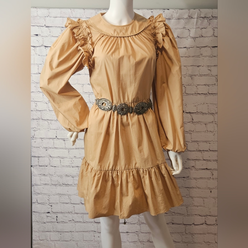 ⭐️ Ulla Johnson Pleated Long Sleeve Minimalist Dress size 6 - Picture 2 of 9